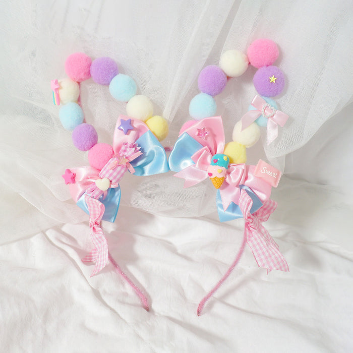 Pink Blue Hair Clip
