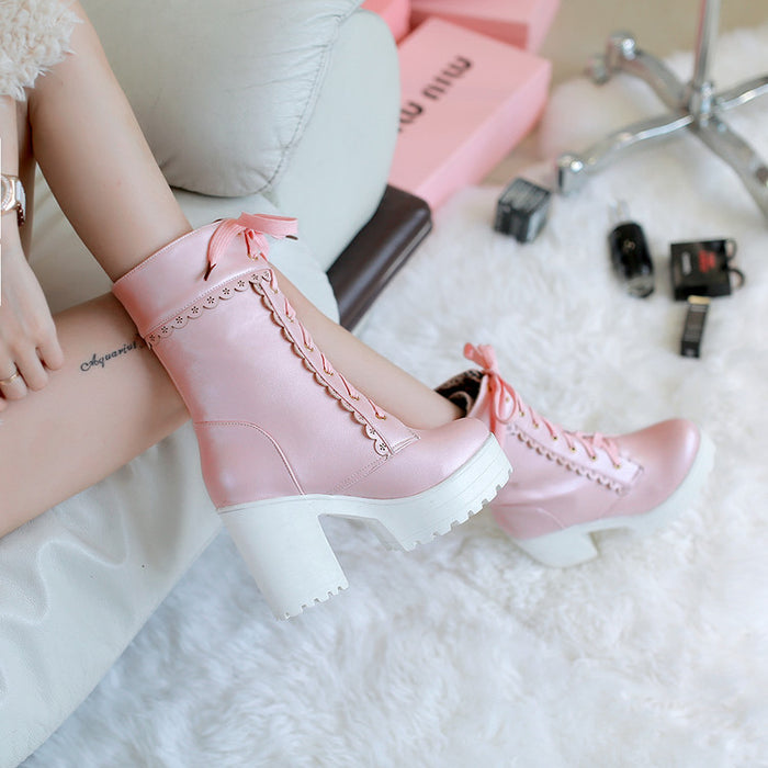 Kawaii High Heel Martin Boots