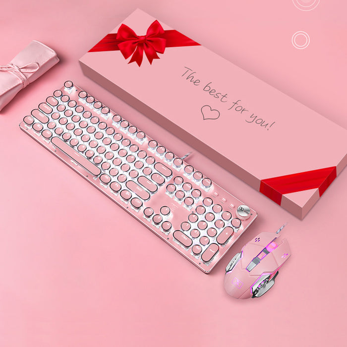 Kawaii Punk Gaming Wired Mechanical Keyboard For Mac, Windows