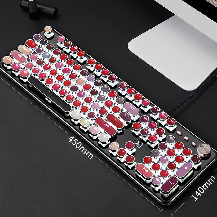 Kawaii Punk Gaming Wired Mechanical Keyboard For Mac, Windows