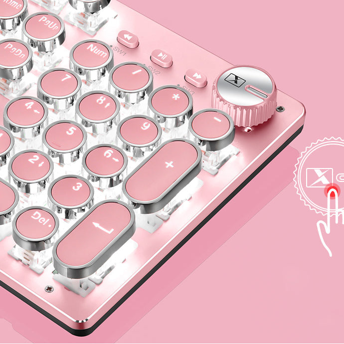 Kawaii Punk Gaming Wired Mechanical Keyboard For Mac, Windows