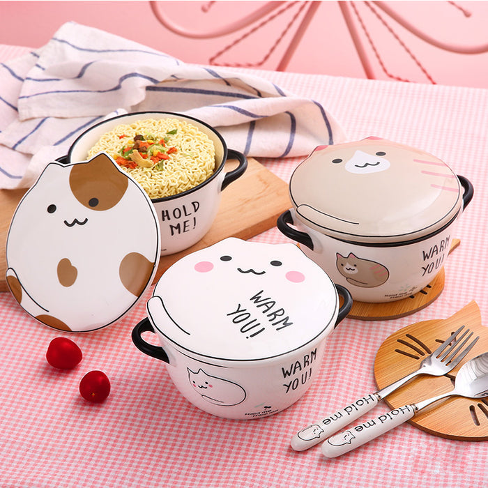 KAWAII PUSHEEN CAT PRINTED  BOWL - juwas.com online store