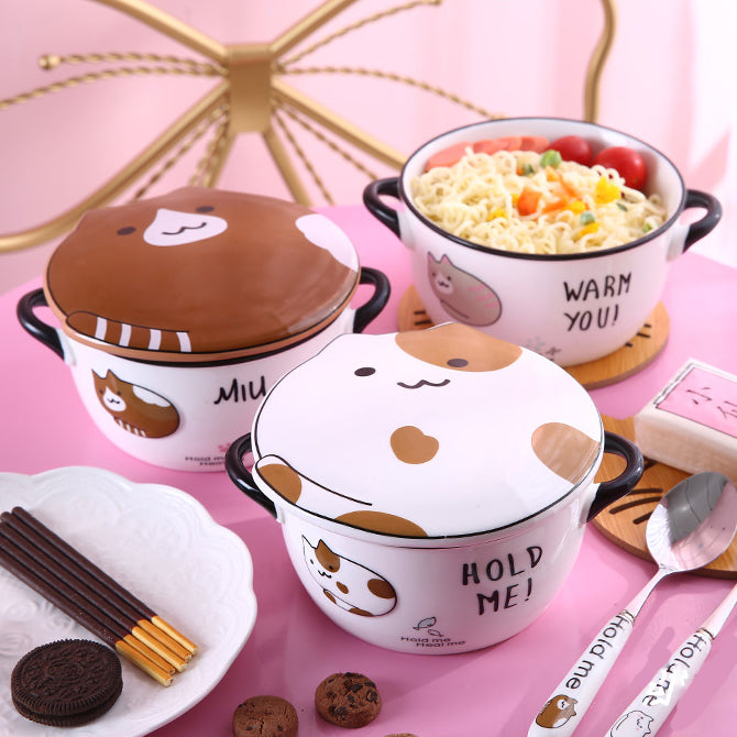 KAWAII PUSHEEN CAT PRINTED  BOWL - juwas.com online store