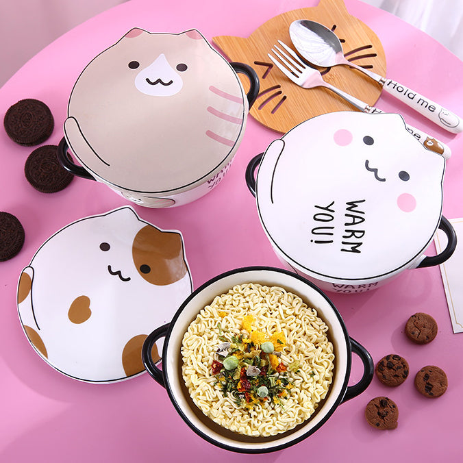 KAWAII PUSHEEN CAT PRINTED  BOWL - juwas.com online store