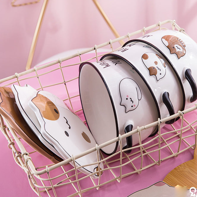 KAWAII PUSHEEN CAT PRINTED  BOWL - juwas.com online store