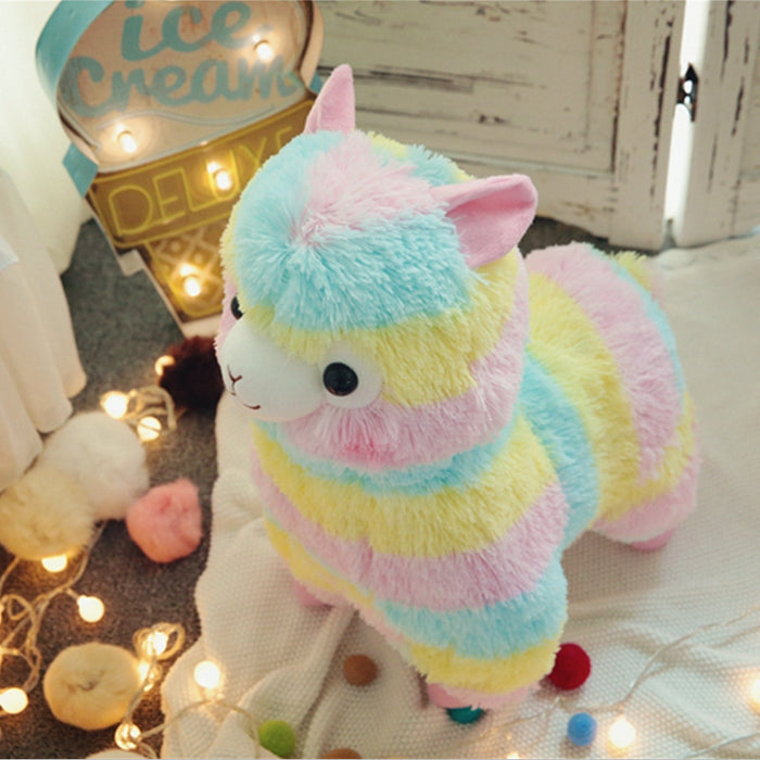 Kawaii Rainbow Alpaca Plush Toy - juwas.com online store