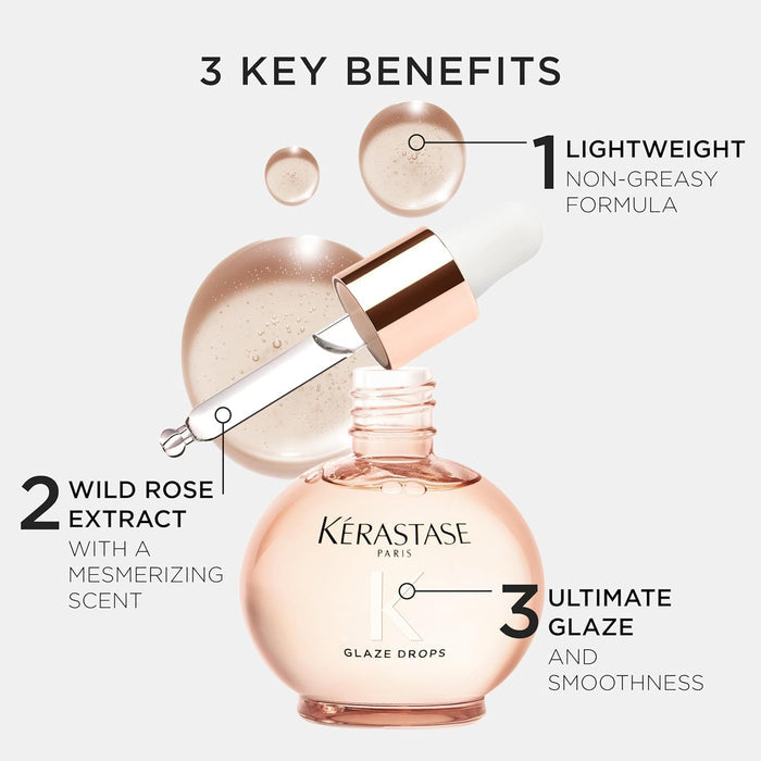 Kérastase Gloss Absolu Glaze Drops Wild Rose In Oil Serum 45Ml