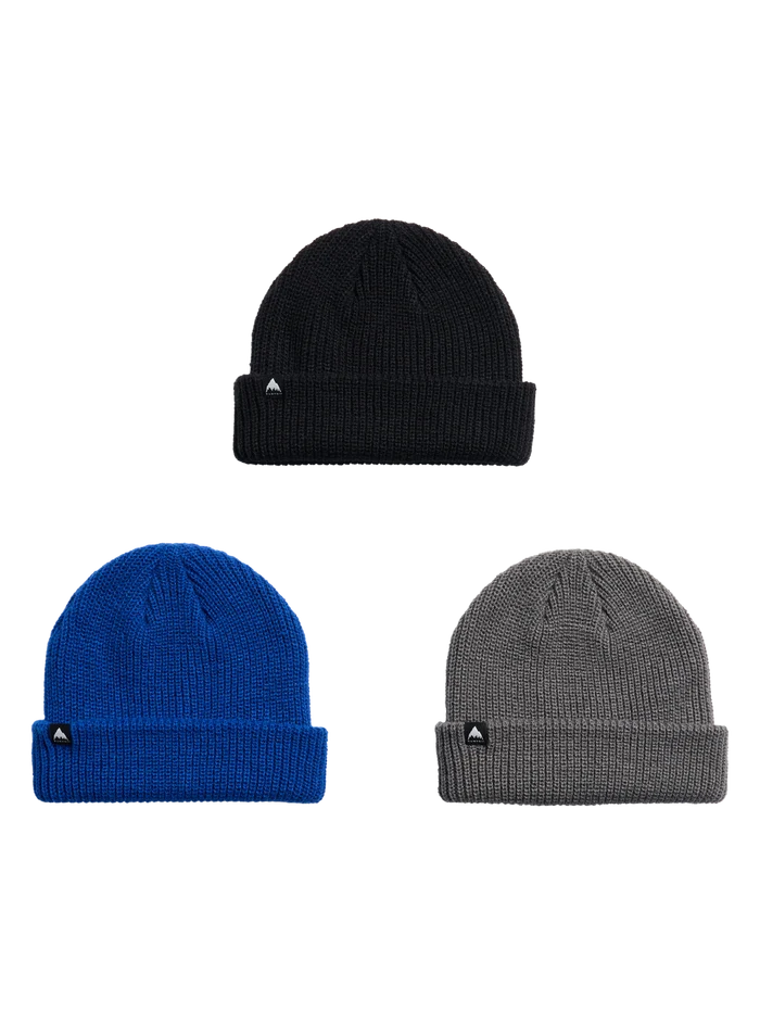Product image of Kids' Burton DND Beanie (3 Pack)[Variant:True Black / Gotham Gray / Twilight Blue]