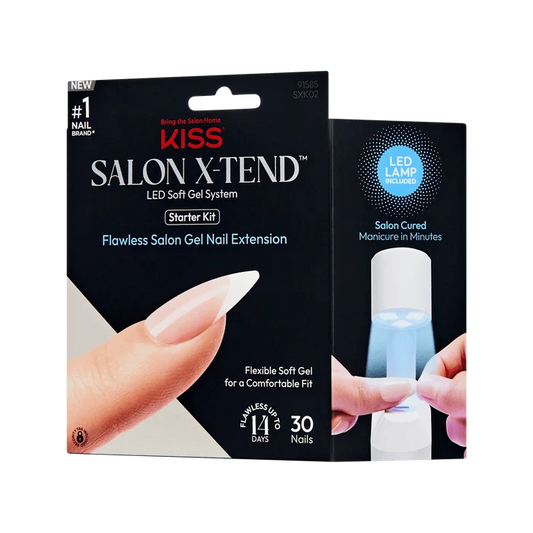 KISS Salon X-Tend Led Soft Gel System Starter Kit Flawless Salon Gel Nail Extention اظافر صناعية ناعمة