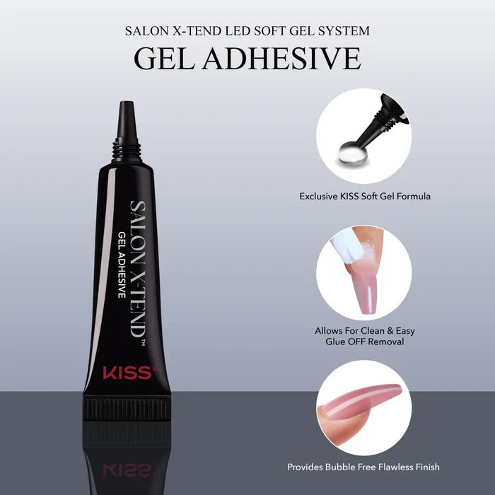 KISS Salon X-Tend Led Soft Gel System Starter Kit Flawless Salon Gel Nail Extention اظافر صناعية ناعمة