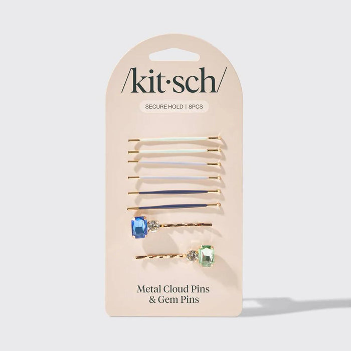 Kitsch Cloud & Gem Bobby Pins 8 pcs Set