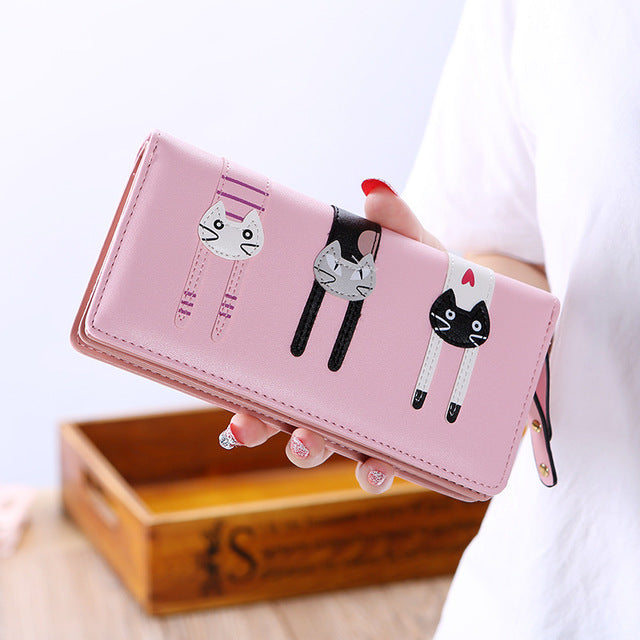 Kittens Design Long Wallet Purse