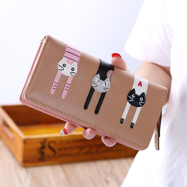 Kittens Design Long Wallet Purse