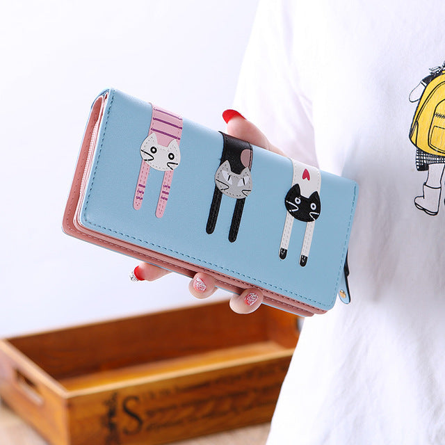 Kittens Design Long Wallet Purse