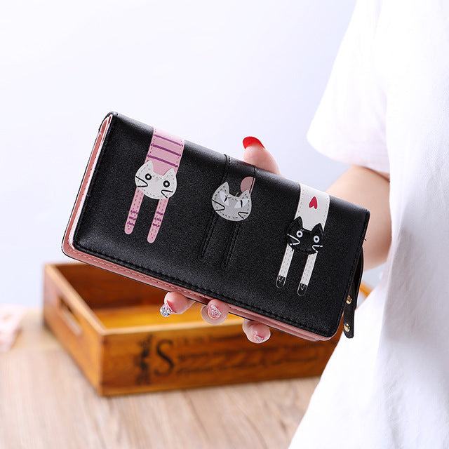 Kittens Design Long Wallet Purse