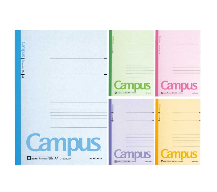 Kokuyo Note Campus A4 Notebook 5 Color Pack