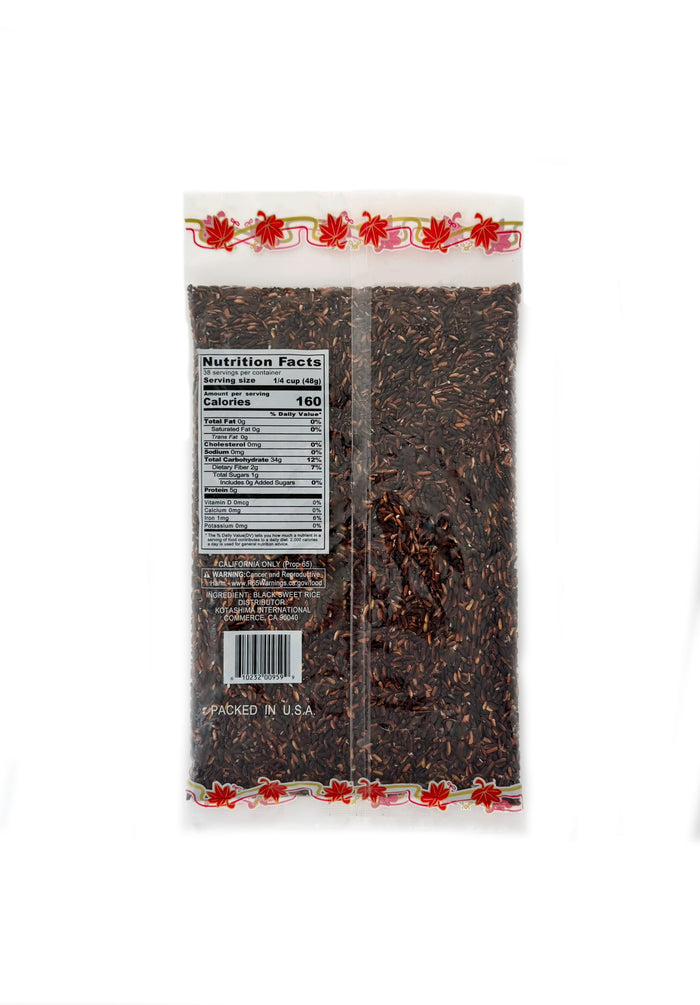 Kotashima black sweet rice premium black glutinous sticky rice deep purple antioxidant Asian dessert pudding