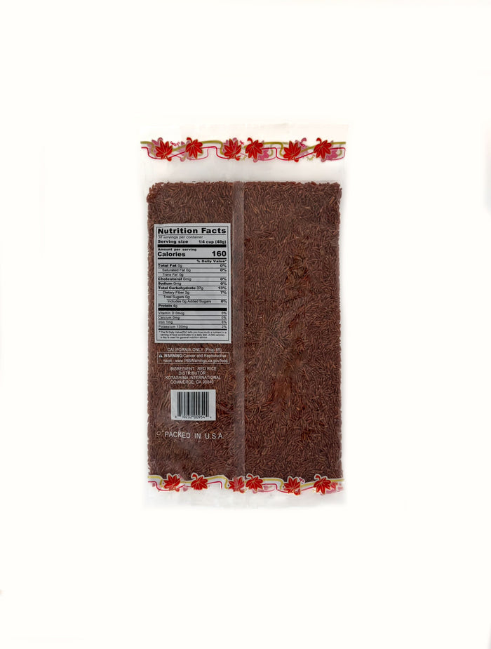 Kotashima red rice nutrient dense whole grain reddish brown unpolished rice bowl healthy Asian cooking