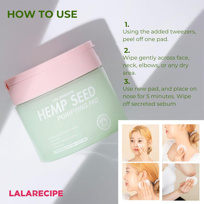 LALARECIPE Hemp Seed Purifying Pad 70 pads