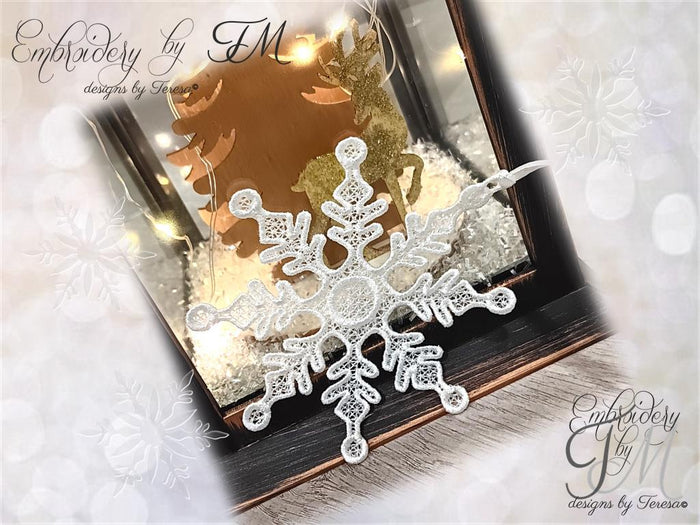 Large set Christmas snowflakes