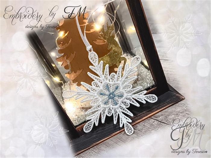 Large set Christmas snowflakes
