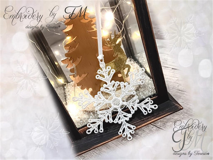Large set Christmas snowflakes