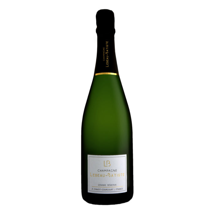 Lebeau-Batiste sparkling wine bottle, Blanc de Blancs Brut NV, green glass