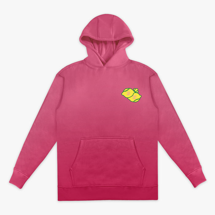 Pink Lemon Dingers youth hoodie — front view
