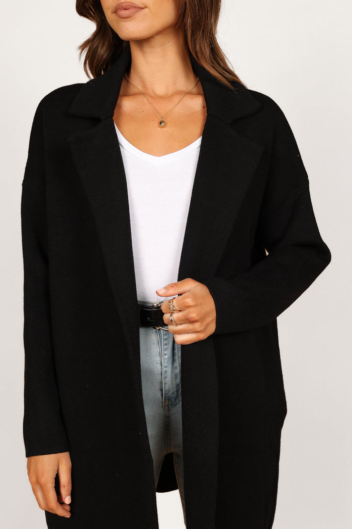 Petal and Pup USA OUTERWEAR Lenore Coatigan - Black
