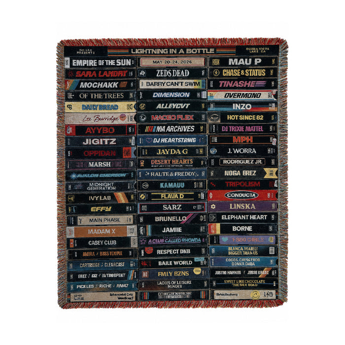 LIB 2026 VHS LINE UP WOVEN BLANKET