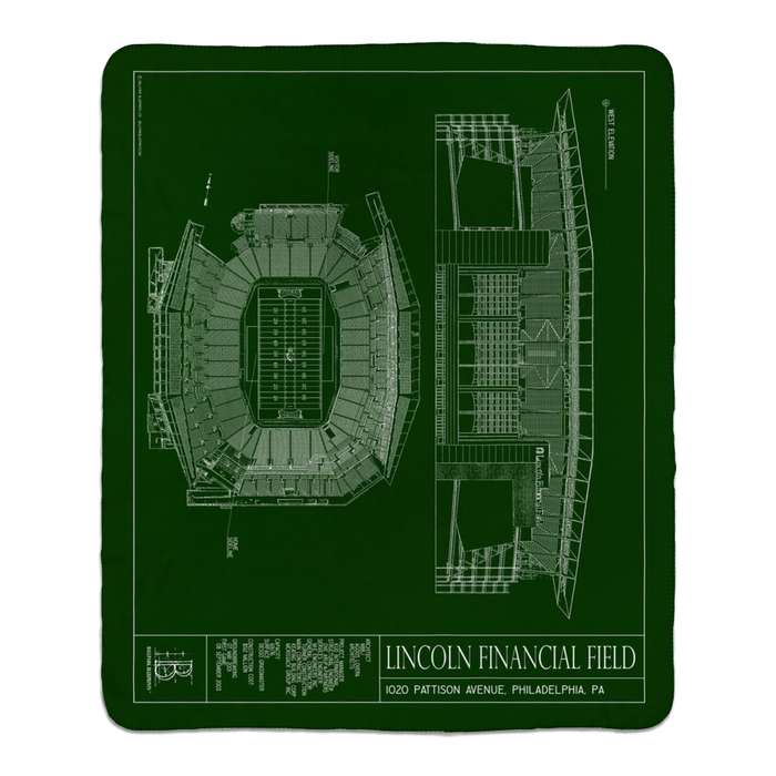 Lincoln Financial Field St Patricks Day Fleece Sherpa Blankets