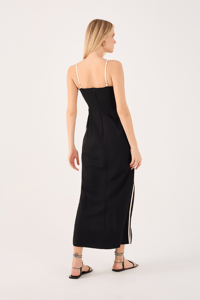 Linen Cropped Piping Dress_5