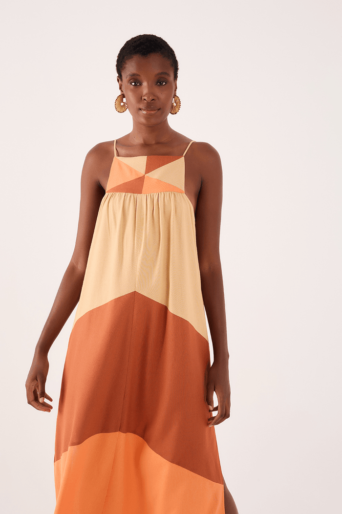 Linen Midi Cutout Dress