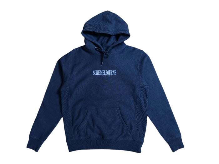 Little Lonsdale St. Super Heavyweight Reverse Weave Hooded Fleece - Black / Grey