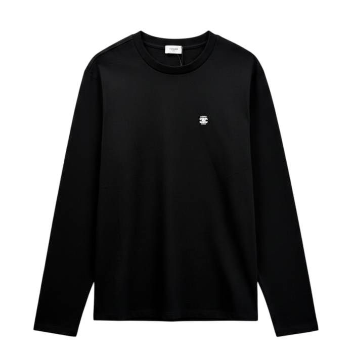 Long Sleeve T-Shirt in Cotton Jersey with Triomphe Embroidery
