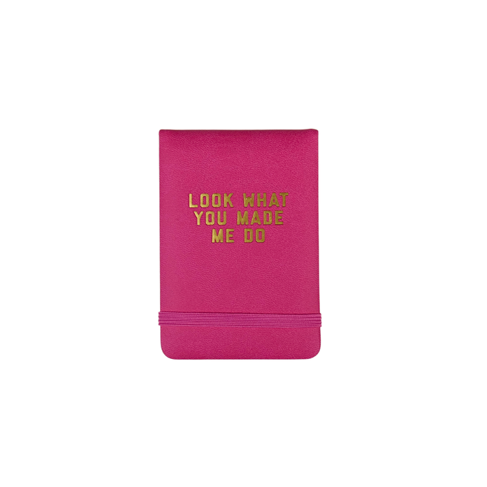 Golden Gems Look What You Made Me Do mini lined journal with a decorative cover, perfect for note-taking and personal writing.