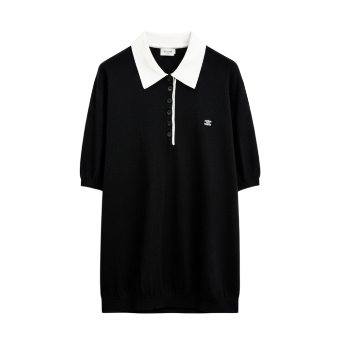 Loose Polo in Silk and Cotton