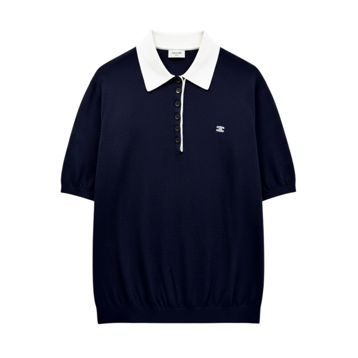 Loose Polo in Silk and Cotton