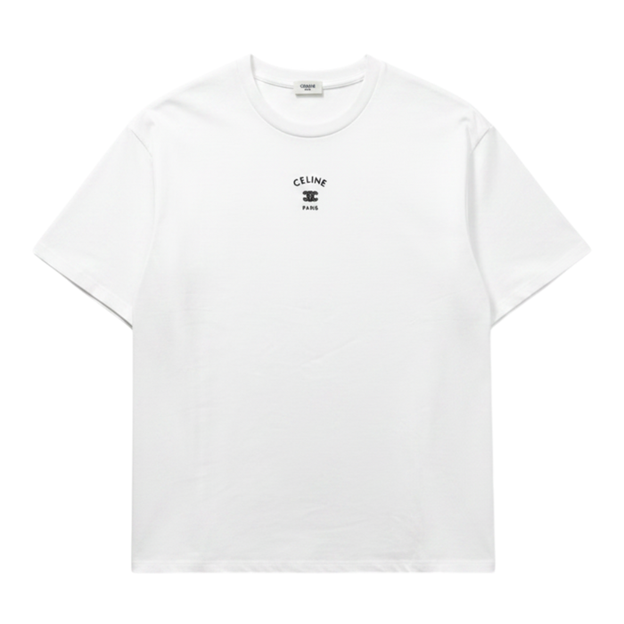 Loose T-Shirt in Cotton Jersey with Celine Paris Print