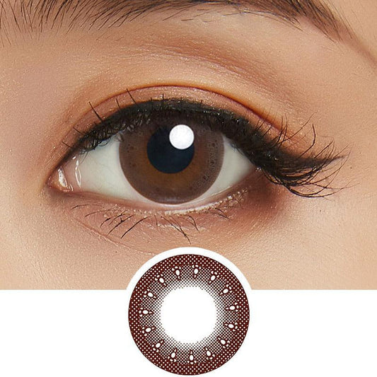 Lucia 1-Day Veil Brown (10pk) Colored Contacts Circle Lenses - EyeCandys