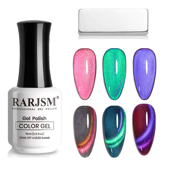 Magic Ice Jelly Cat Eye Gel Polish TPO HEMA Free Two-Gradient Colors