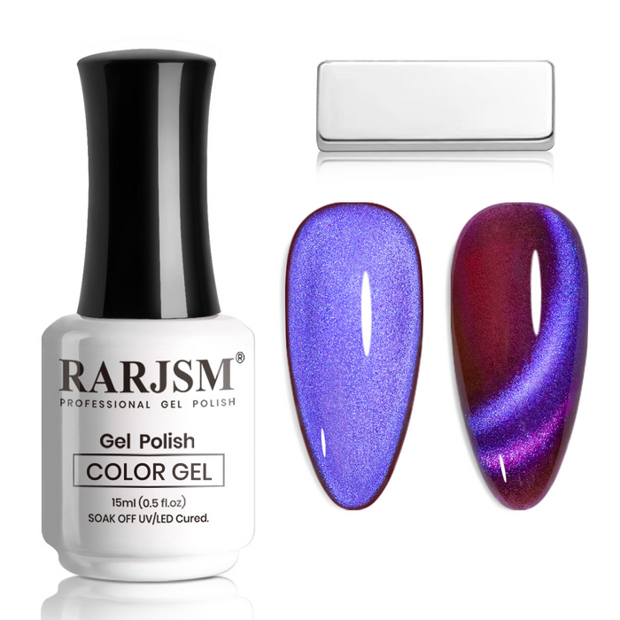 Magic Aurora Purple TPO HEMA Free Magic Ice Jelly Cat Eye Gel Polish