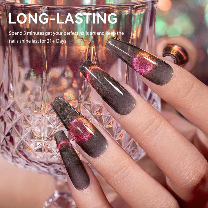Ice Jelly Gel Polish Color Shift Under Different Lights