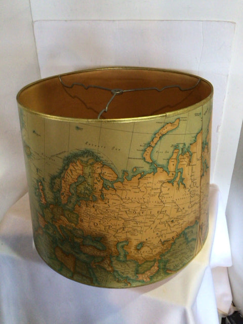 Map Drum Lamp Shade