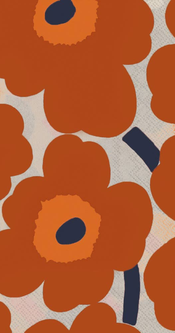 Marimekko Unikko Terracotta Guest Towels