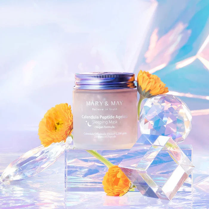 MARY & MAY believe in truth calendula peptide ageless sleeping mask hydrator قناع ليلي مرطب للبشرة من ماري اند ماي
