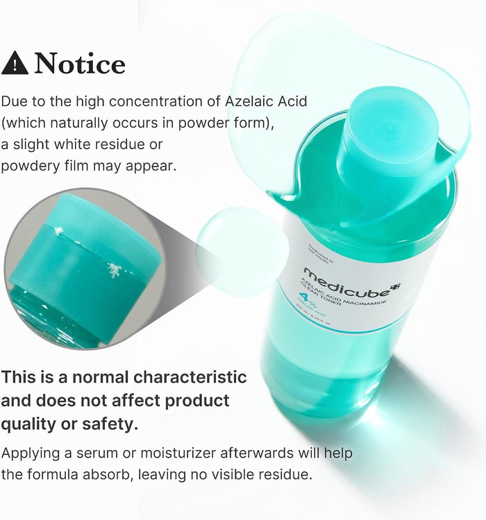 Medicube Azelaic Acid Niacinamide Clear Cleansing Toner With 4% Azelaic Acid 250 mL