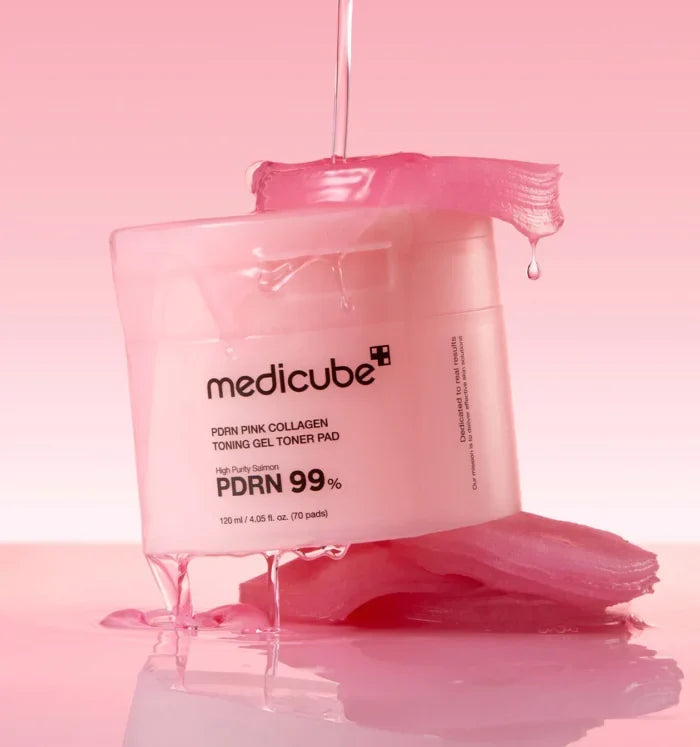 Medicube PDRN Pink Collagen Toning Gel Toner Pad (70pcs) - 120ml