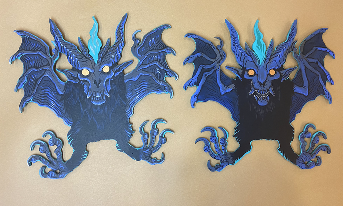 MEDIUM BAT DEMON PAINTINGS
