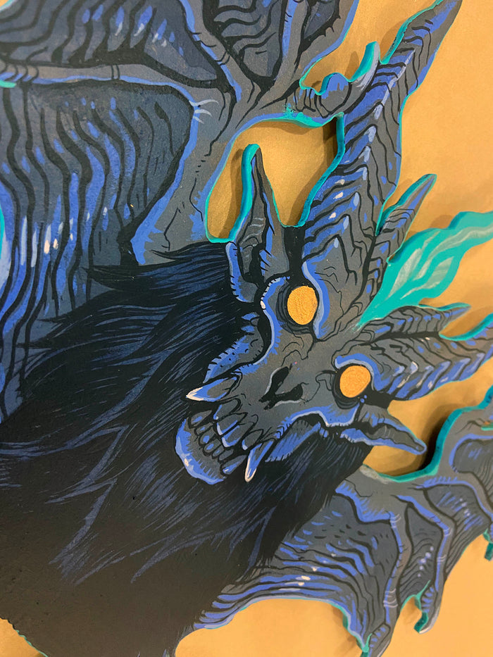 MEDIUM BAT DEMON PAINTINGS